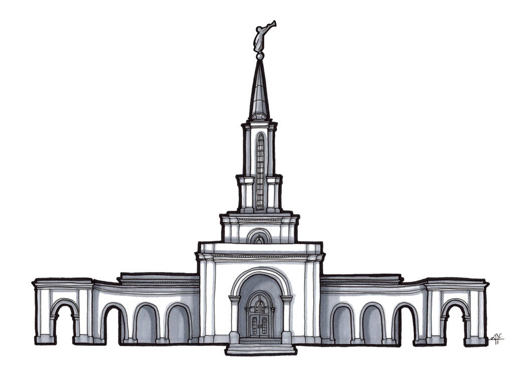 1050x750 sacramento california temple drawing lds temple print etsy