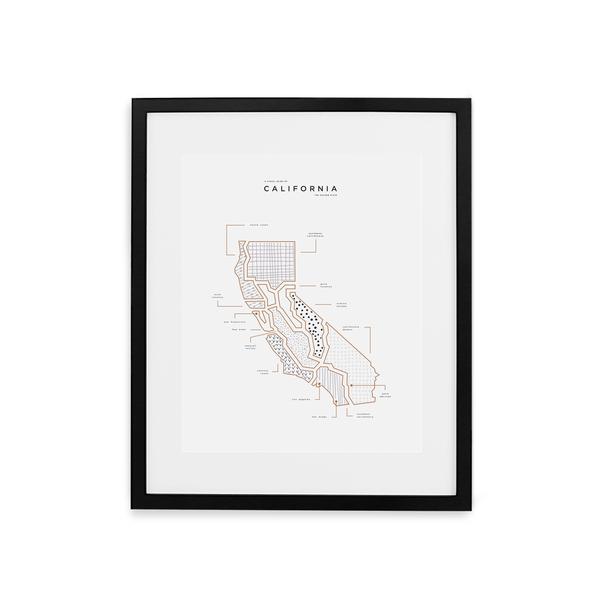 600x600 california state print pressed