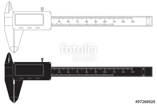 500x334 Vernier Caliper, Digital Electronic Tool Stock Image And Royalty