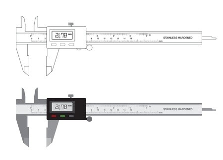 450x324 vernier caliper isolated on white tool to measure distance