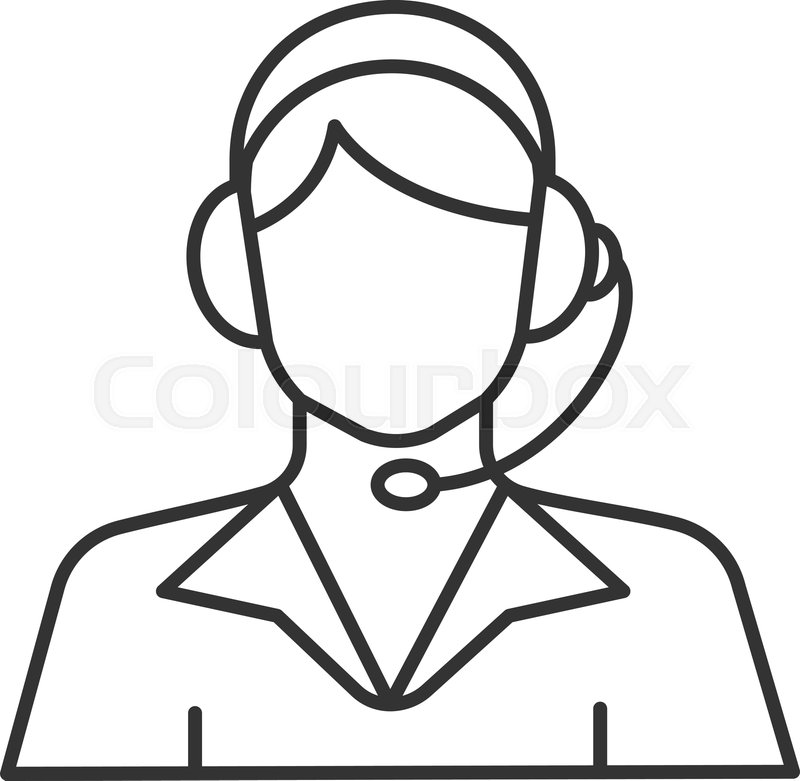 800x781 call center operator linear icon stock vector colourbox