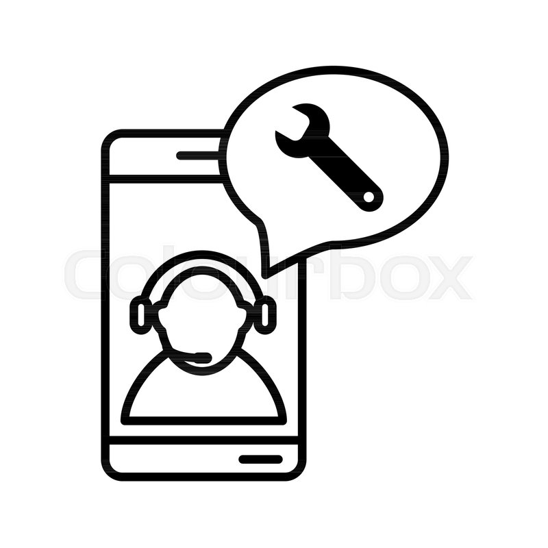 800x800 Service Manager Flat Vector Icon Call Stock Vector Colourbox