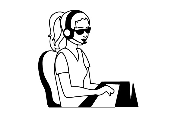 580x386 Blind Woman Working In A Call Center
