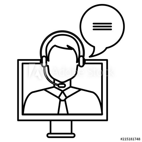 500x500 Call Center Agent With Headset And Computer