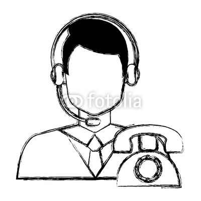 400x400 Call Center Agent With Headset And Telephone Buy Photos Ap