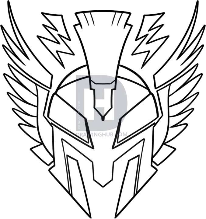 677x720 How To Draw The Sentinel Task Force From Call Of Duty, Step