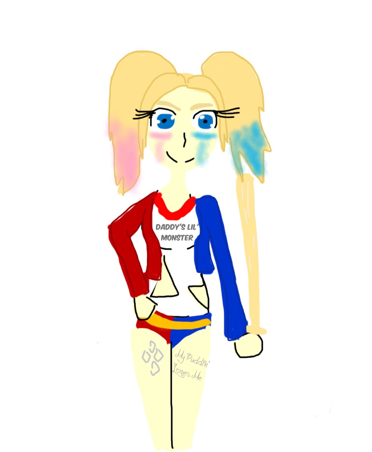 1536x1867 my drawing of harley quinn from the suicide squad!