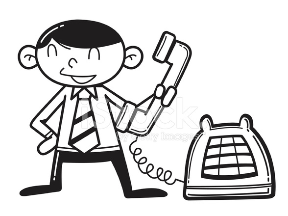 588x440 Businessman Making A Call Stock Vector
