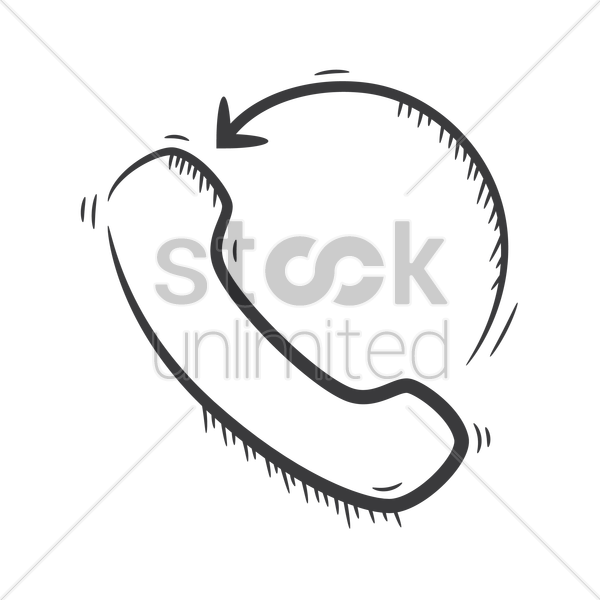 600x600 Call Icon With Arrow Vector Image