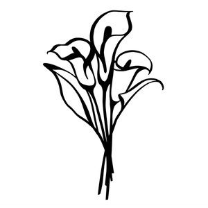 300x300 Calla Lilies Arts Crafts Silhouette Design, Tattoo Designs