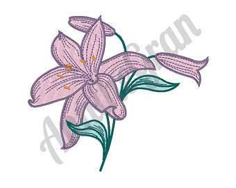 340x270 Lily Embroidery Etsy