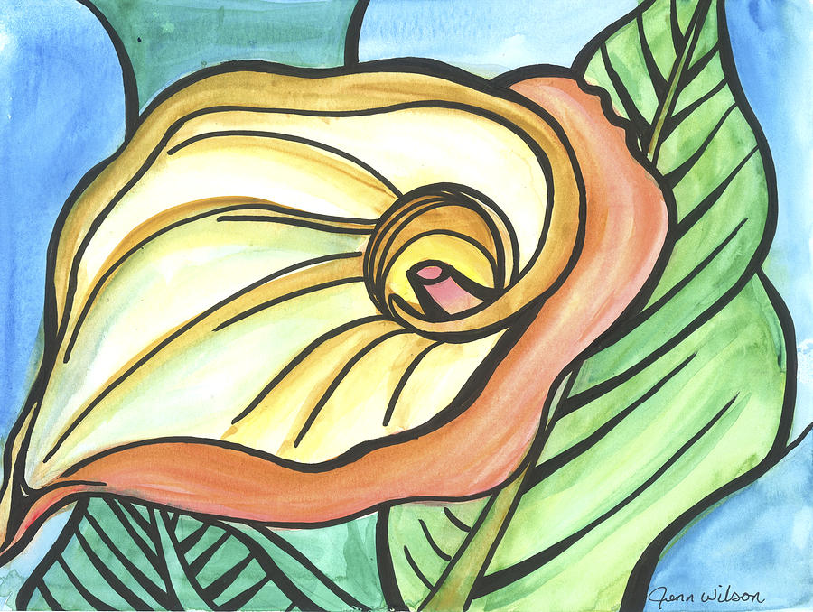 900x678 Calla Lily Drawing