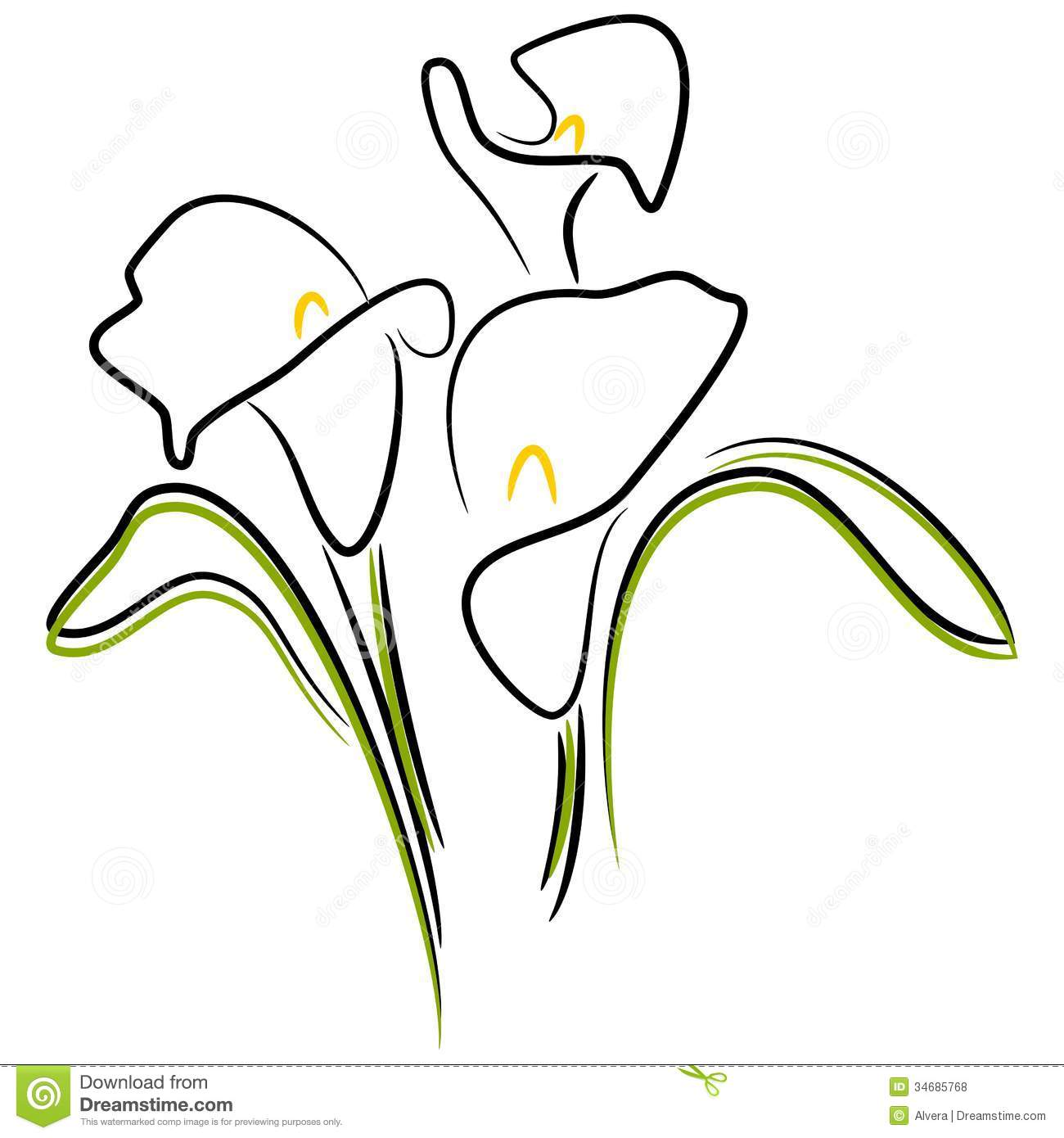 1300x1390 Calla Lily Flower Clipart