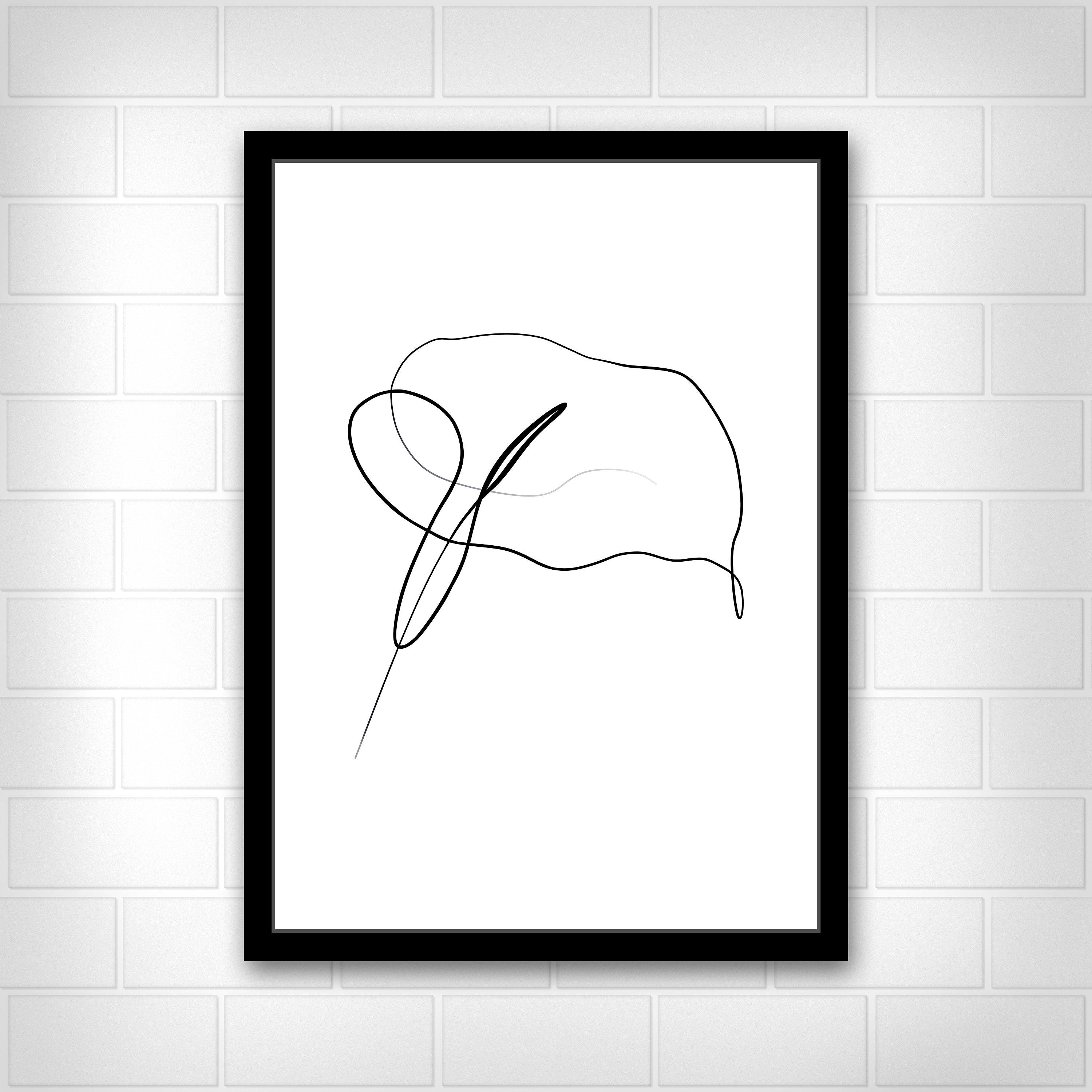 3000x3000 Calla Print One Line Calla Lily Calla Wall Art Floral Etsy