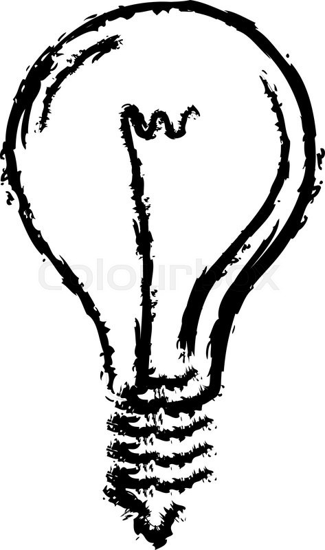 473x800 Grunge Calligraphic Bulb Vector Art Stock Vector Colourbox