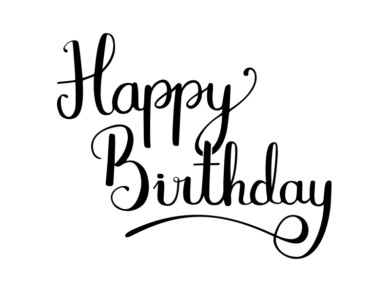800x600 Collection Of Free Calligraphy Drawing Happy Birthday Download
