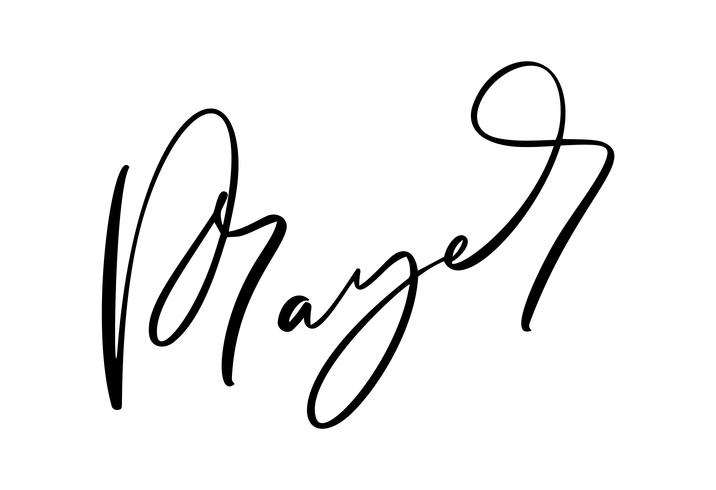 716x490 Hand Drawn Calligraphy Prayer Text Christian Typography Lettering