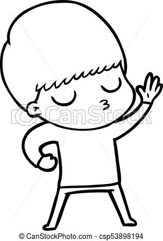 317x470 Cartoon Calm Boy