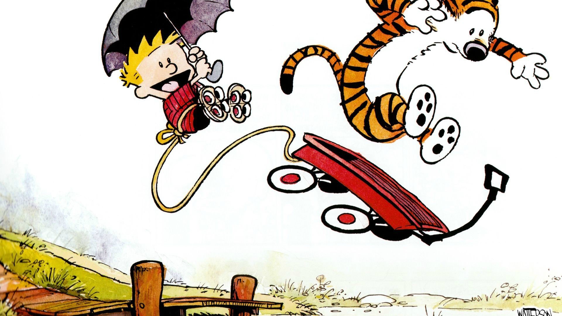 1920x1080 Calvin And Hobbes, Drawing Hd Wallpapers Desktop And Mobile