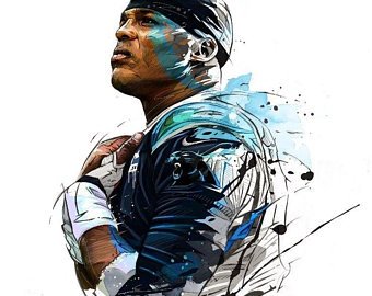 340x270 cam newton poster etsy