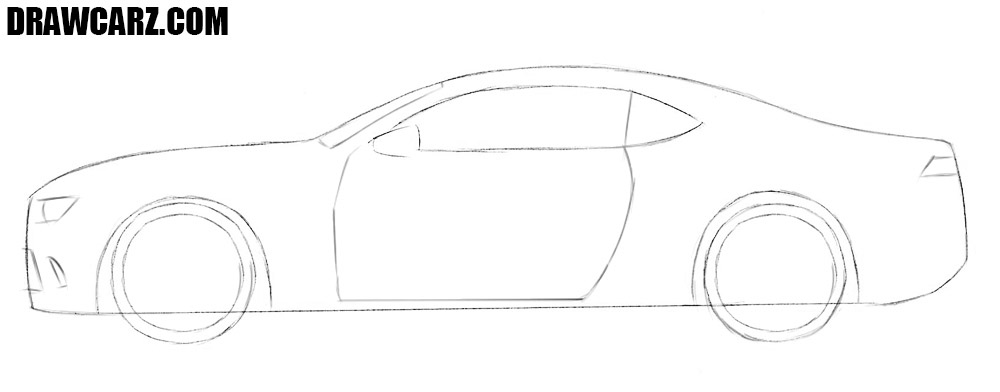 1000x392 How To Draw A Chevrolet Camaro Drawcarz