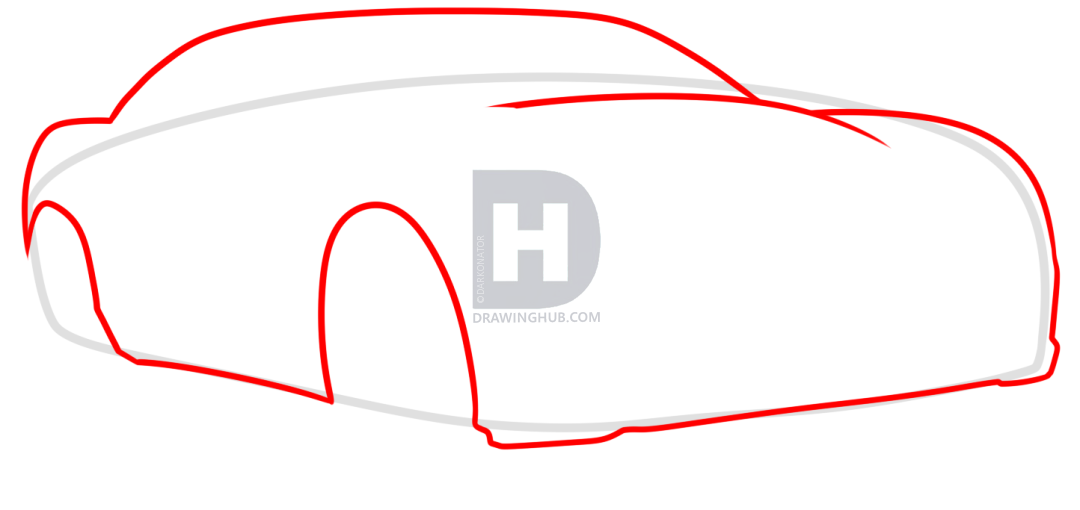 1080x510 How To Draw A Yellow Camaro, Step