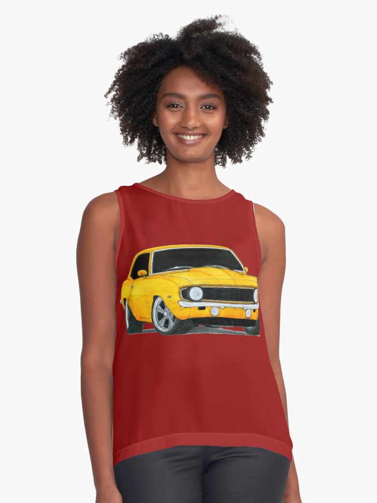 750x1000 Chevrolet Camaro Ss Drawing Sleeveless Top