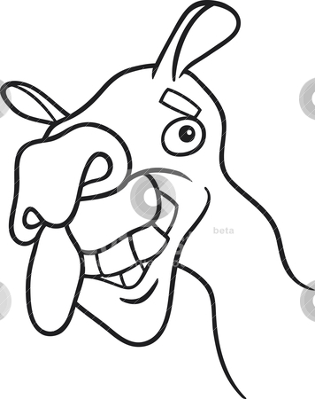 356x450 Dromedary Camel For Coloring Book Stock Vector