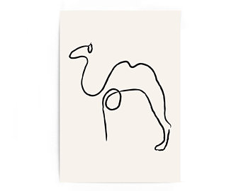 340x270 Camel Drawing Etsy