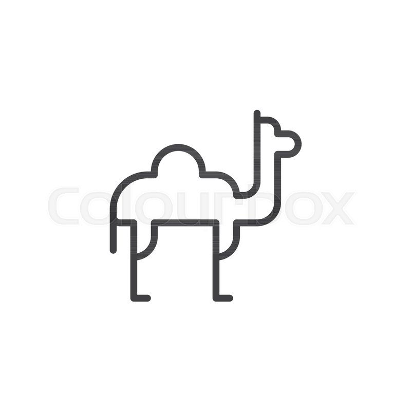 800x800 Camel Dromedary Outline Icon Linear Stock Vector Colourbox