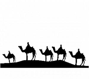 300x265 Camel Caravan Desert Clipart