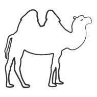 190x190 Camel Drawn With One Black Line Reduced Minimalist Iphone