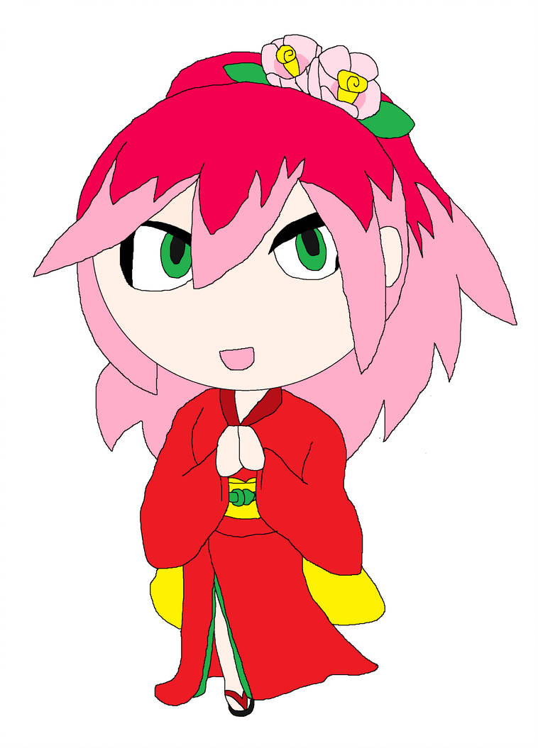 758x1055 Camellia Drawing