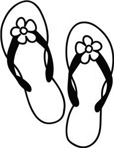 230x300 Flip Flop Silhouette Clip Art