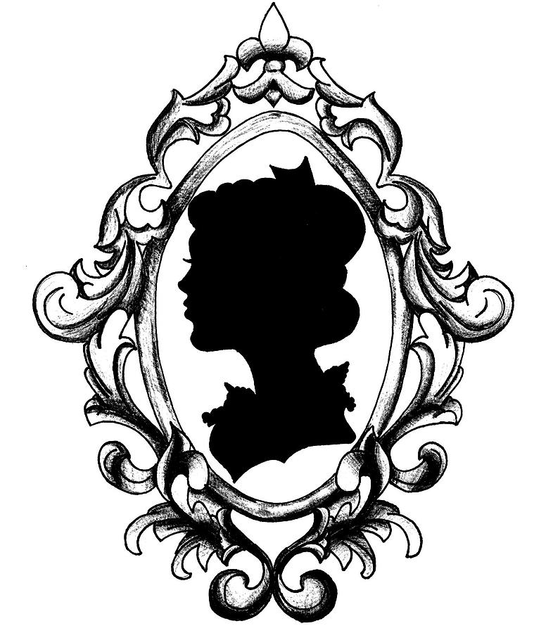 786x900 Cameo Silhouette Drawing