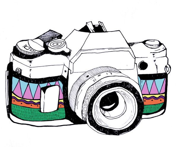 600x495 Camera Art Print Cameras