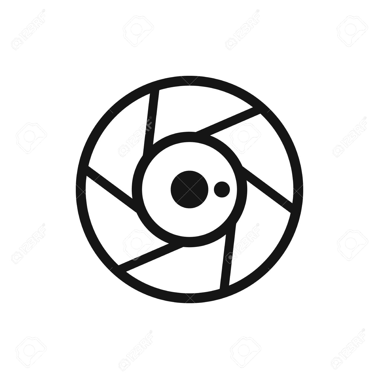 1300x1300 Camera Lens Icon In Simple Style Isolated On White
