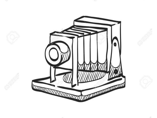 640x480 Sketch Clipart Camera Lens