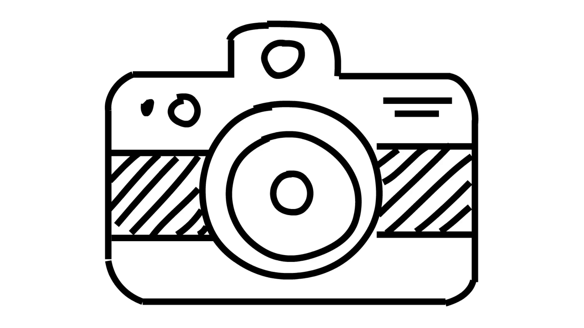 1920x1080 Camera Line Drawing Illustration Animation With Transparent