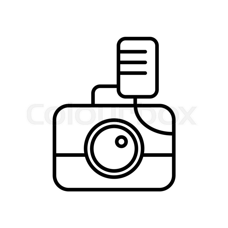 800x800 Camera Line Icon, Outline Vector Stock Vector Colourbox