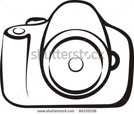 450x384 Outline Of A Camera Clipart Collection