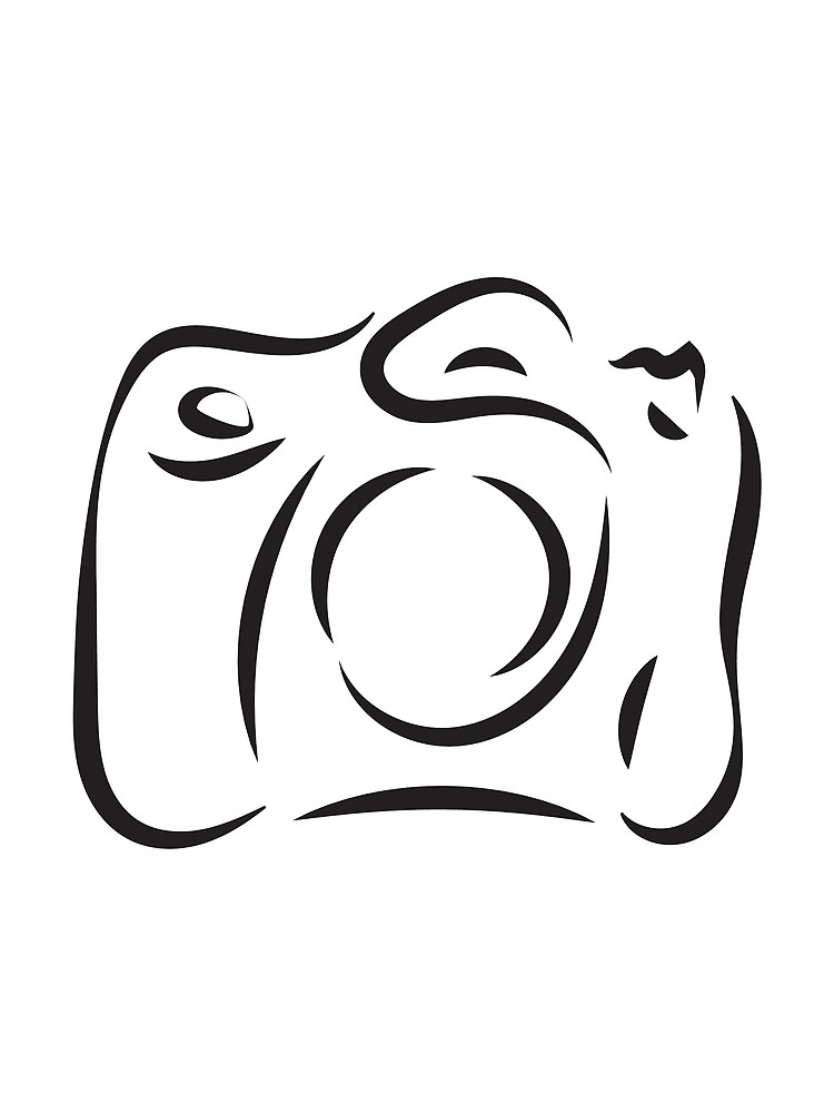 750x1000 Black Outline Of Camera Isolated On White Background Scarf