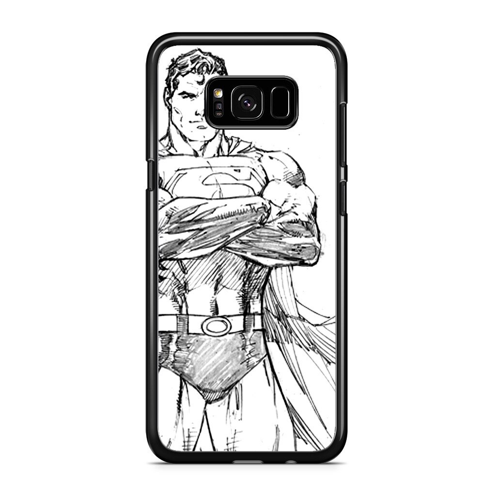 1024x1024 comics superman simple pencil sketch samsung galaxy plus case
