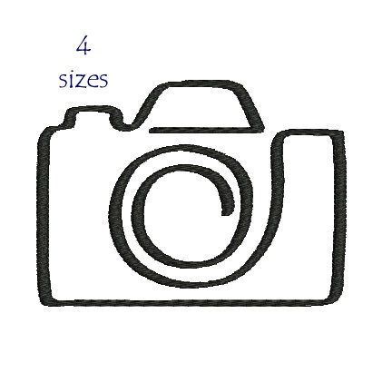 432x432 Camera Machine Embroidery Design Camera Embroidery Design Etsy