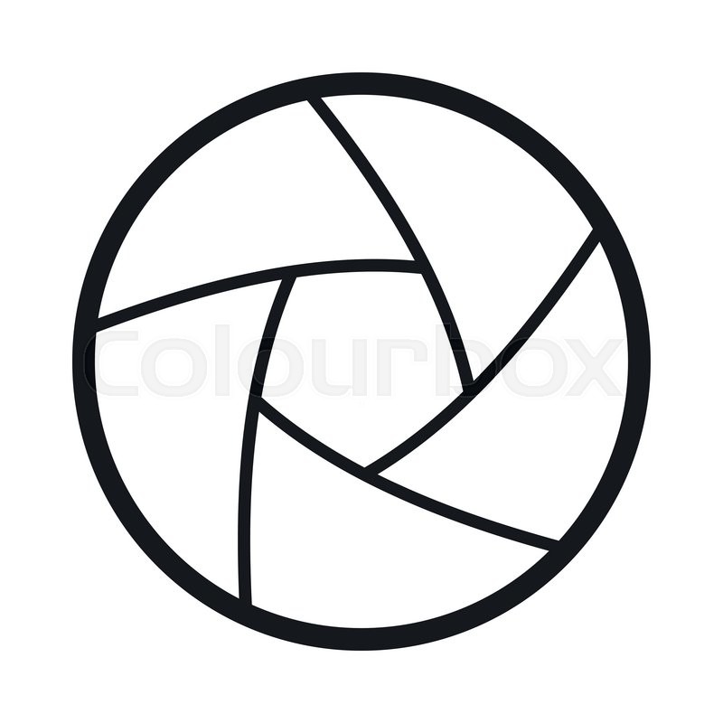 800x800 camera shutter aperture icon in simple stock vector colourbox