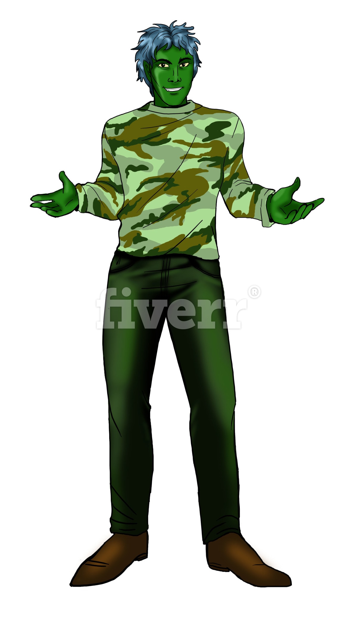 1200x2083 Draw A Ninja Cartoon Character Drawing From Photos