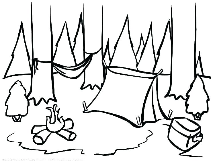 736x568 Camping Coloring Pages To Print Camp Coloring