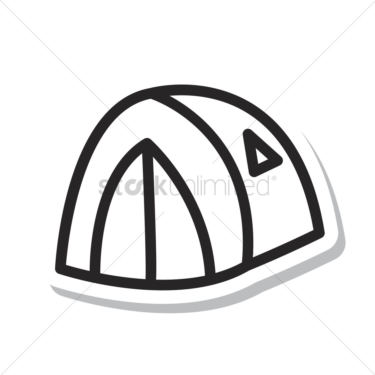 1300x1300 Free Camping Tent Vector Image