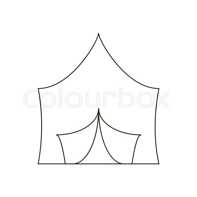 800x800 Camping Tent Illustration On The White Stock Vector Colourbox