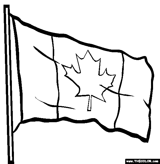 552x565 Canadian Flag Coloring